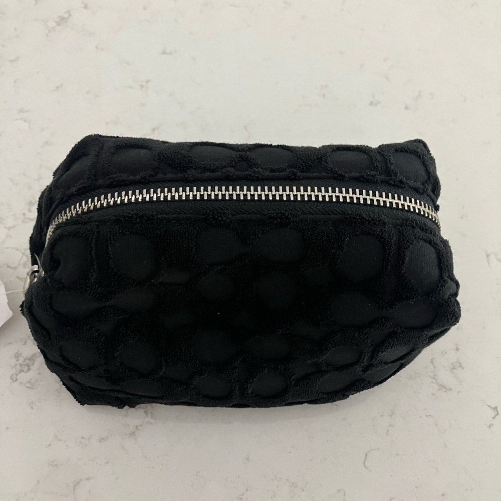 Coach Black Terry Signature Cosmetic Bag - Picture 3 of 5
